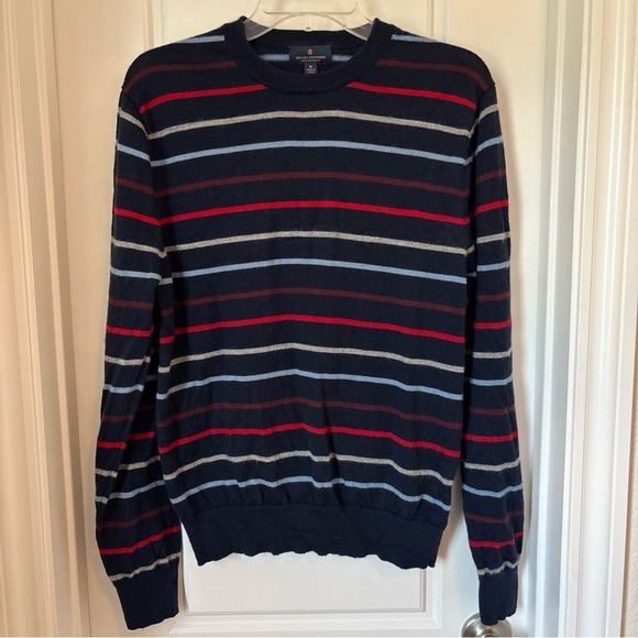 Brooks Brothers Men's Multicolor Striped Crewneck Sweater - Picture 1 of 9